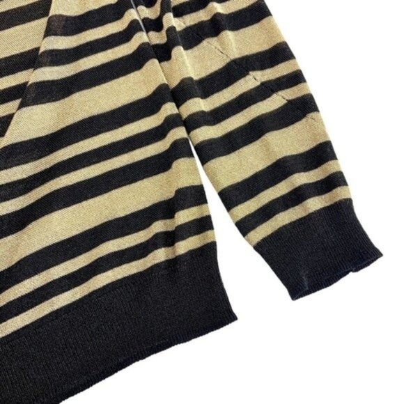 Rag and Bone Lightweight Striped Gold and Black Blouse - Picture 5 of 5